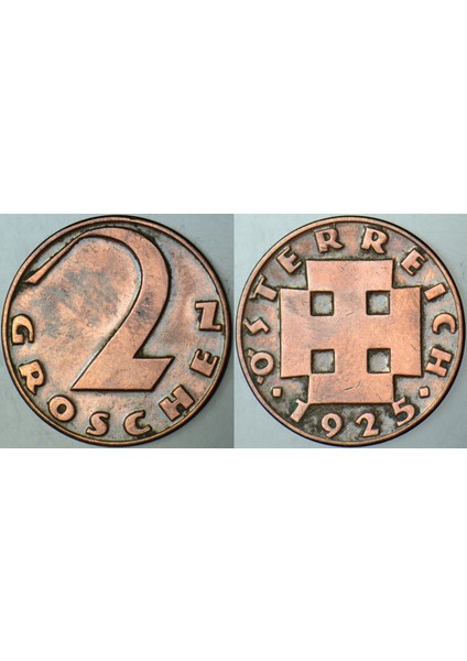 Avusturya 2 Groschen 1925.