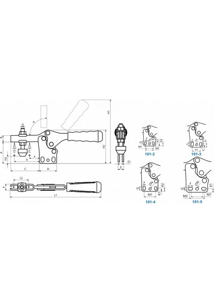 101-5 Dikey Tabanlı Yatay Bağlantı Elemanı 23673 modelleri