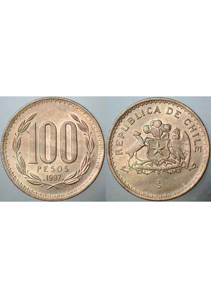 Şili 100 Peso 1997 Çilaltı.