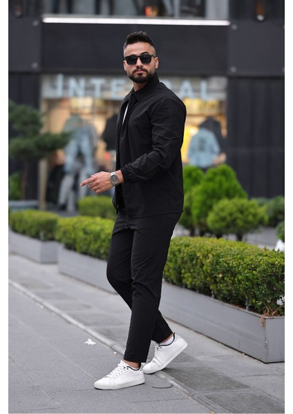 Gömlek Yakalı Fermuarlı Takım