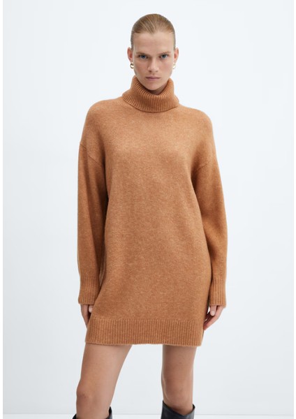 Balıkçı Yaka Dokuma Elbise