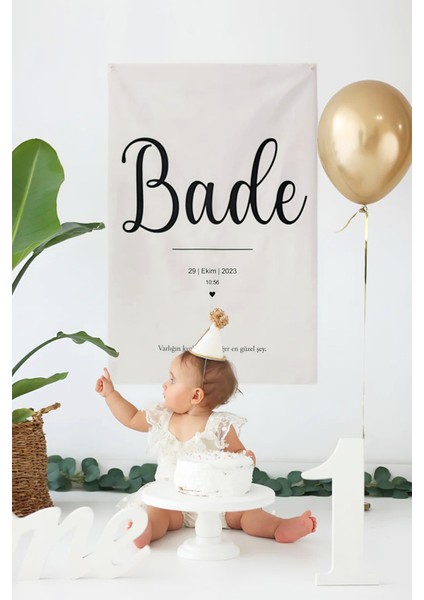 Kişiye Özel Doğum Günü Happy Birthday Duvar Örtüsü Duvar Halısı Kaliteli Kumaş Doğum Günü Flaması