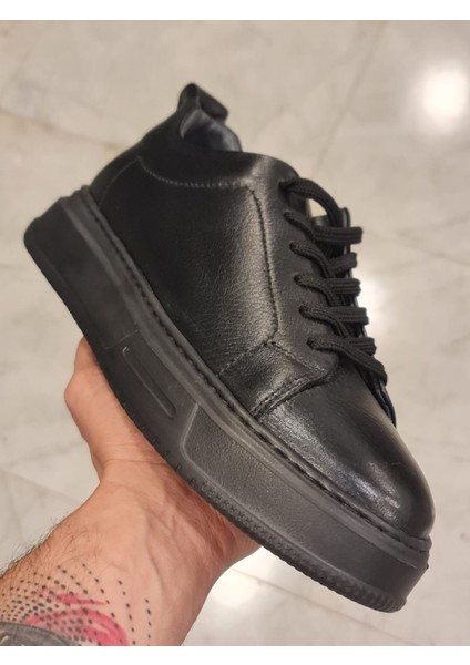 Hakiki Deri Sneaker Kalın Kaymaz Taban 2 Renk Anılbey Garantili Hakiki Deri