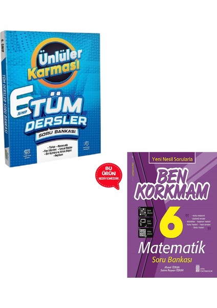 6.sınıf Ünlüler Karması Maarif Model Tüm Dersler Soru Bankası + Matematik Soru Bankası Hediyeli