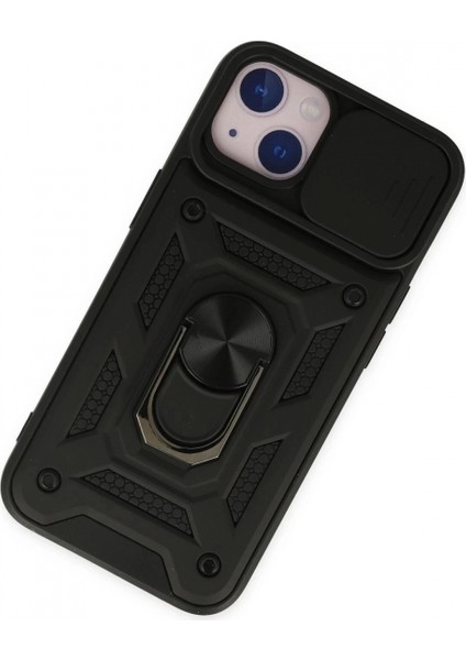 iPhone 14 Kılıf Pars Lens Yüzüklü Silikon - Siyah modelleri