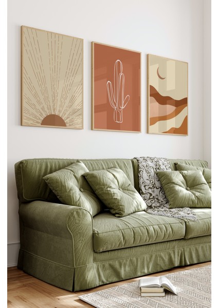 Ahşap Çerçeveli Mdf Tablo Seti Salon ve Oturma Odası Için ÇT3095 23 x 32 fiyatları