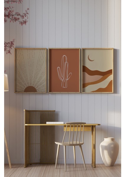 Ahşap Çerçeveli Mdf Tablo Seti Salon ve Oturma Odası Için ÇT3095 23 x 32 fırsatları