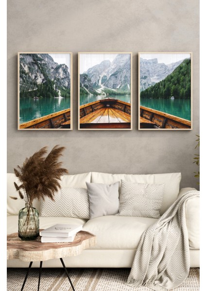 Ahşap Çerçeveli Mdf Tablo Seti Salon ve Oturma Odası Için ÇT3091 23 x 32 fiyatları