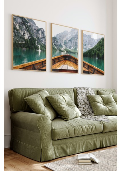 Ahşap Çerçeveli Mdf Tablo Seti Salon ve Oturma Odası Için ÇT3091 23 x 32 modelleri