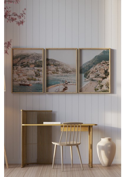 Ahşap Çerçeveli Mdf Tablo Seti Salon ve Oturma Odası Için ÇT3097 23 x 32 fırsatları