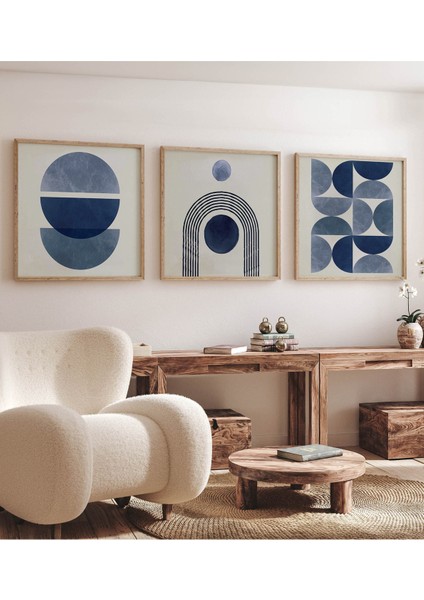 Ahşap Çerçeveli Mdf Kare Tablo Seti Salon ve Oturma Odası Için KR4008 23 x 23 fırsatları