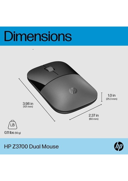 Z3700 Kablosuz Dual Mouse Sılver (758A9AA)