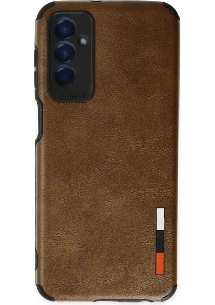 Samsung Galaxy M13 Kılıf Loop Deri Silikon - Kahverengi