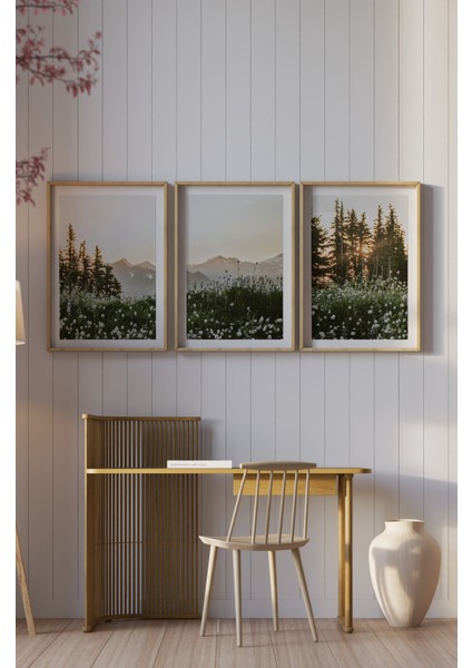 Ahşap Çerçeveli Mdf Tablo Seti Salon ve Oturma Odası Için ÇT3091 23 x 32 modelleri