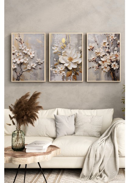 Ahşap Çerçeveli Mdf Tablo Seti Salon ve Oturma Odası Için ÇT3100 23 x 32 modelleri