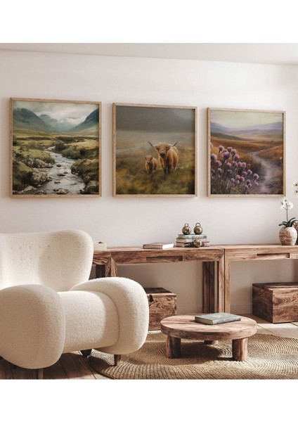 Ahşap Çerçeveli Mdf Kare Tablo Seti Salon ve Oturma Odası Için KR4010 23 x 23 fırsatları