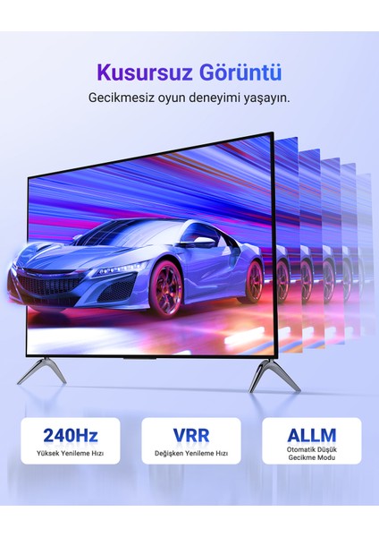 8k HDMI Görüntü Aktarma Kablosu, 1 Metre, 40178 modelleri