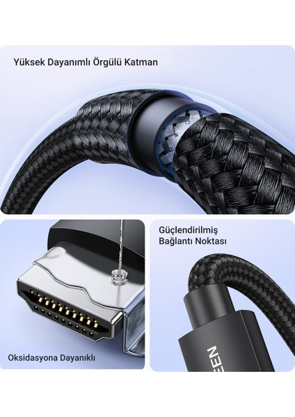 8k HDMI Görüntü Aktarma Kablosu, 1 Metre, 40178 indirimleri