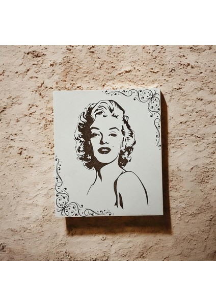 Marilyn Monroe Portre Ahşap Tablo