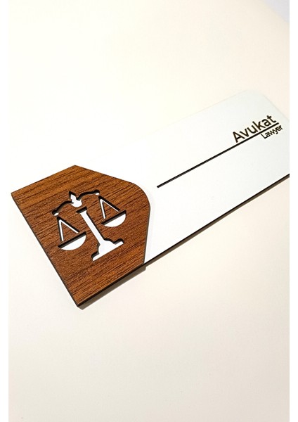 Avukat Odası Kapı Tabelası Kişiselleştirilebilir– Mdf Ofis Oda Isimliği | 19X7 cm fiyatları