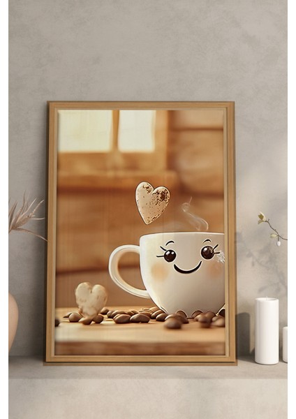 🌞 Good Morning Neşesi – 3’lü Mdf Uv Baskılı Sevimli Kahve Tablo Seti (3 Ebat Seçeneği) CRVS1022 13 x 17 modelleri