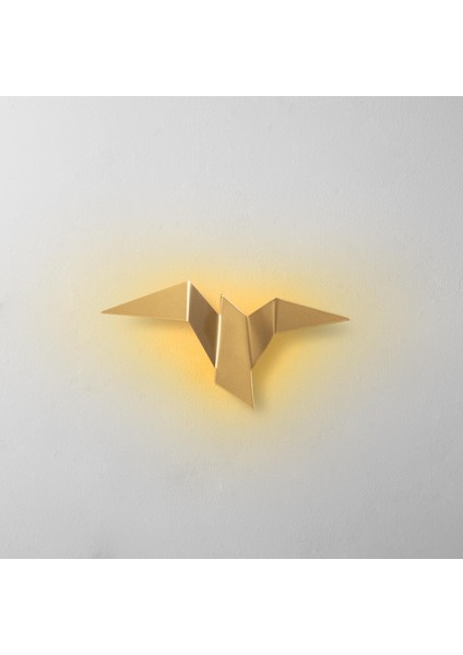Kuş Figür Modern Led'li Aplik Parlak Gold, Ambiyans Tekli Duvar LED Aydınlatma 3000K Sarı Işık PACALI-13503-M fırsatları