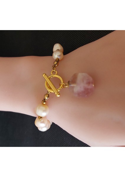 Doğal Inci Bileklik, O T Kapama, Florit Taşlı