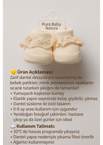 Fitilli Dantelli Bebek Patik Çorap fiyatları