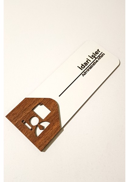 Idari Işler Odası Kapı Tabelası 19X7 cm Çift Katmanlı, Çift Taraflı Bantlı fiyatları