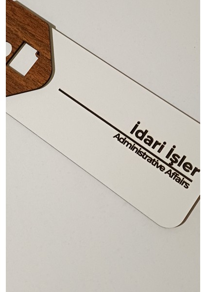 Idari Işler Odası Kapı Tabelası 19X7 cm Çift Katmanlı, Çift Taraflı Bantlı modelleri