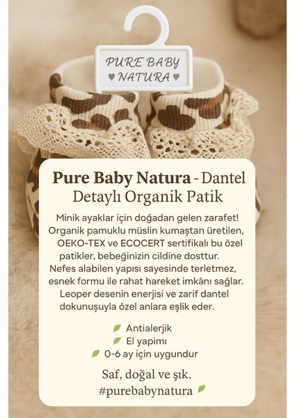 Leopar Desenli Fitilli Dantelli Bebek Patik Çorap fiyatları