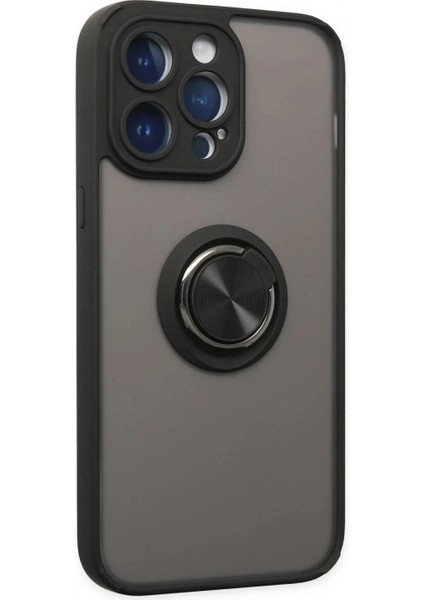 iPhone 14 Pro Kılıf Montreal Yüzüklü Silikon Kapak - Siyah fiyatları