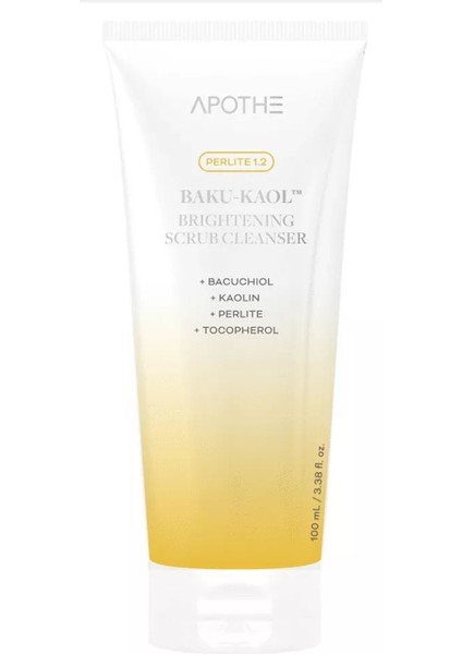 Baku-Kaol™ Brightening Scrub Cleanser 100 ml Gözenek Görünümünü Arındırmaya Yardımcı Aydınlatıcı Temizleme Köpüğü