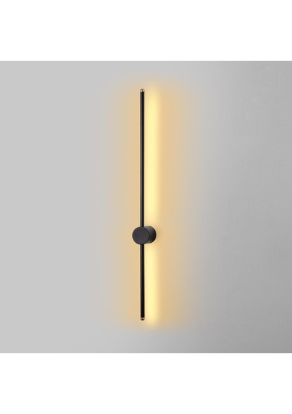 Modern Led'li Uzun Çubuk Aplik Pütürlü Siyah, Tekli LED Duvar Aplik Aydınlatma 3000K Sarı Işık SWORD-13484 indirimleri