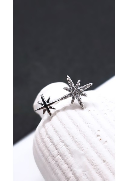 Kutup Yıldızı Figürlü Çelik Kaplama Yüzük indirimleri