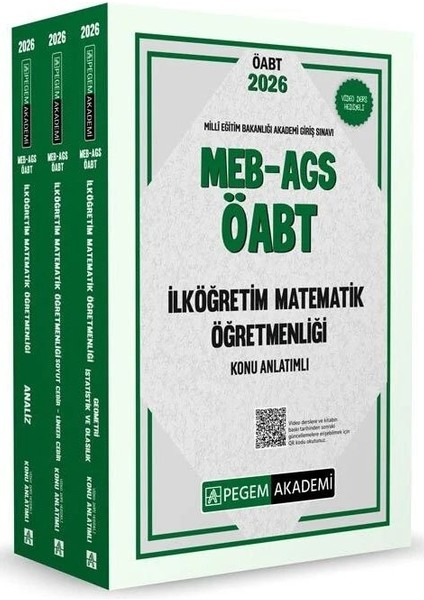 Pegem 2026 Öabt Meb-Ags Ilköğretim Matematik Öğretmenliği Konu Anlatımlı Modüler Set