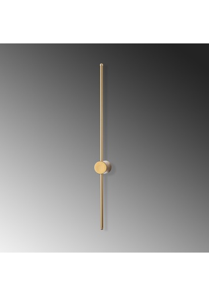 Modern Led'li Uzun Çubuk Aplik Parlak Gold, Tekli LED Duvar Aplik Aydınlatma 3000K Sarı Işık SWORD-13487