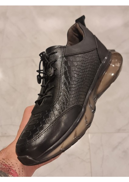 Hakiki Deri Esnek Taban Desenli Sneaker Anılbey Garantili fırsatları