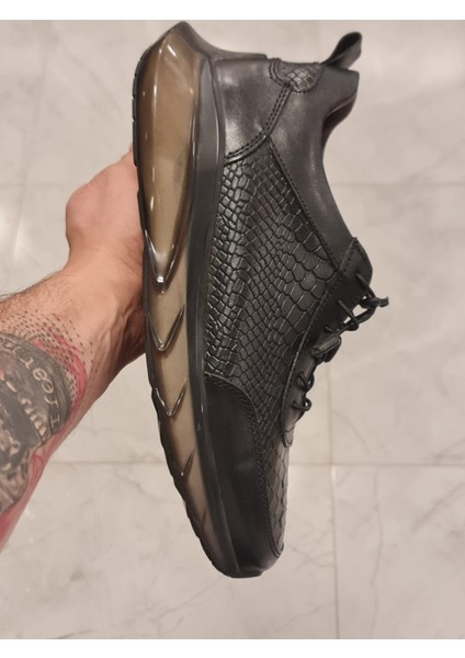 Hakiki Deri Esnek Taban Desenli Sneaker Anılbey Garantili indirimleri
