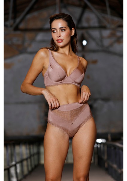 Giorgia Control Slip,yüksek Bel Kadın Dantelli Vizon Külot fiyatları