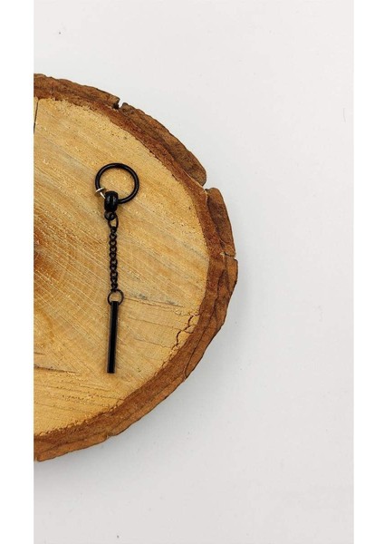 Çelik Figürlü Sallantılı Unısex Küpe