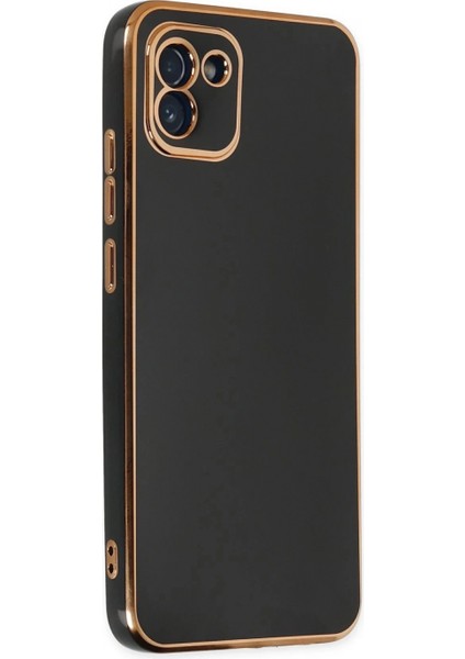 Samsung Galaxy A03 Kılıf Volet Silikon - Siyah