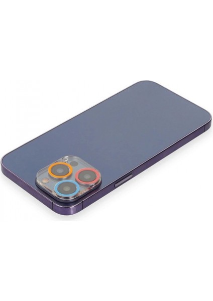 iPhone 13 Pro Max Renkli Kamera Lens Koruma Cam - Pembe-Mavi fiyatları