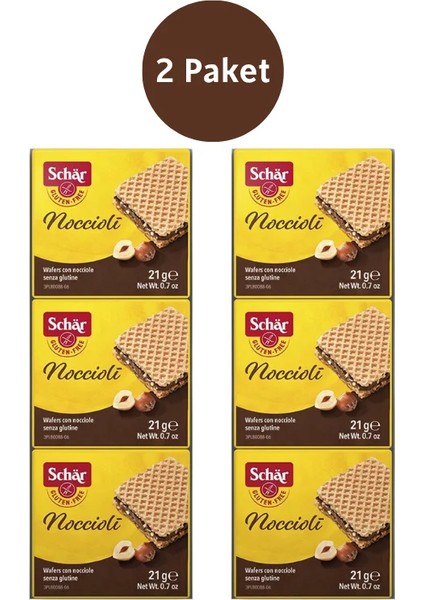 Noccioli Fındıklı Kakaolu Gofret 3X21 gr (2 Adet)