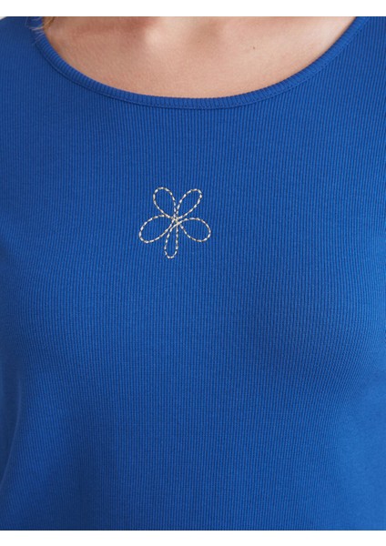 Yeni Sezon Bisiklet Yaka Baskılı Kadın Pijama Takımı modelleri