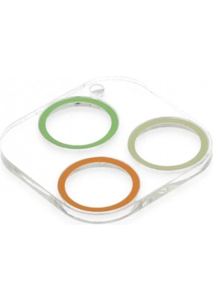 iPhone 13 Pro Renkli Kamera Lens Koruma Cam - Sarı-Turuncu modelleri