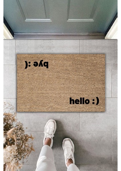 Modern Dijital Baskı - Hello - Bye Paspas - Kapi Onu Paspasi fiyatları