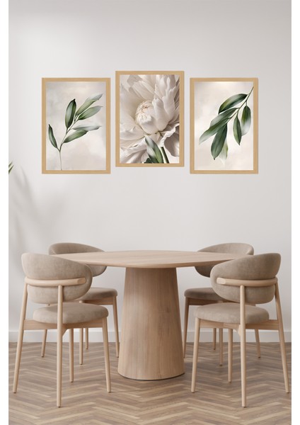 🌿 Zarif Yaprak Dokunuşları – 3’lü Mdf Uv Baskılı Tablo Seti (13X17 / 21X30 / 30X40 Cm) CRVS1034 13 x 17 fiyatları