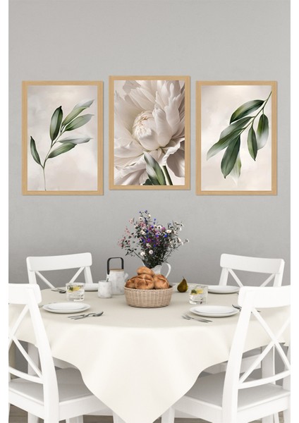 🌿 Zarif Yaprak Dokunuşları – 3’lü Mdf Uv Baskılı Tablo Seti (13X17 / 21X30 / 30X40 Cm) CRVS1034 13 x 17 indirimleri