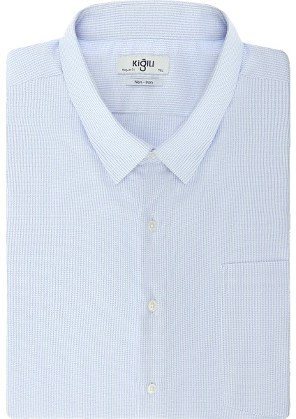 Uzun Kol Regular Fit Desenli Pamuklu Gömlek